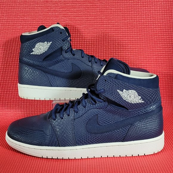 Jordan Other - Nike Air Jordan 1 Retro High Nouveau 'Navy Snake' - Size 12 - 819176-407